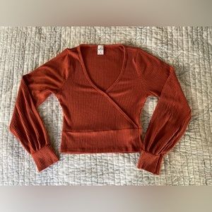 Hollister - Orange sweatshirt, size M